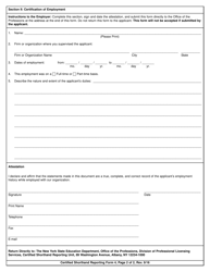 Certified Shorthand Reporting Form 4 Certification of Experience - New York, Page 2