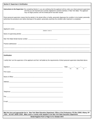 Dental Hygienist Form 5 Application for Limited Permit - New York, Page 2