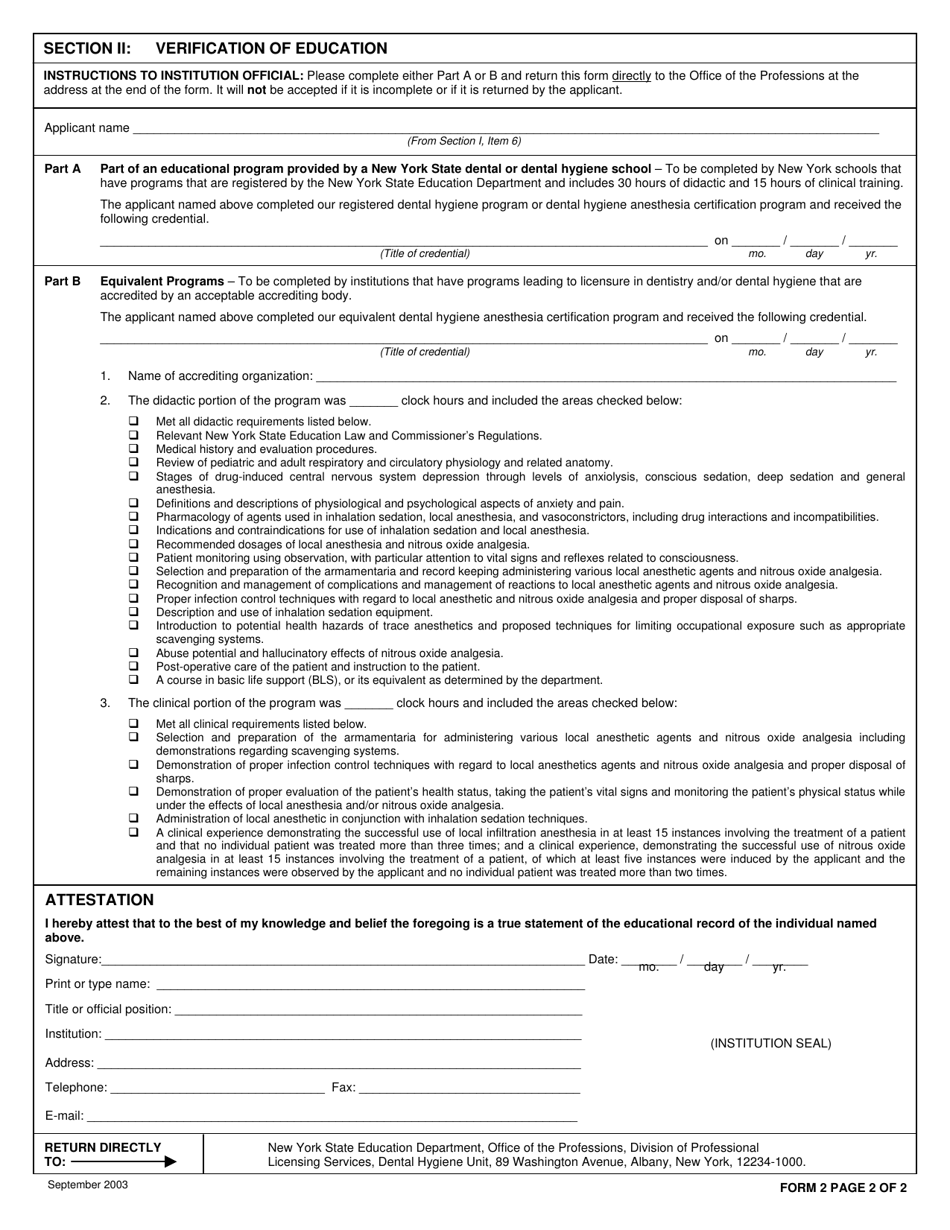 Dental Hygiene Form 2 - Fill Out, Sign Online and Download Printable ...