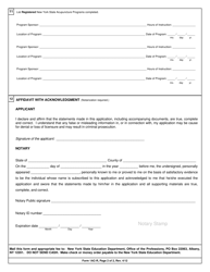 Form 1AC-R Application for Certification to Use Acupuncture - New York, Page 2