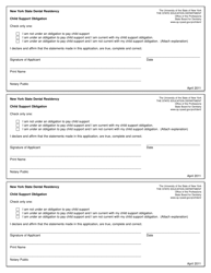 Document preview: New York State Dental Residency - Child Support Obligation - New York