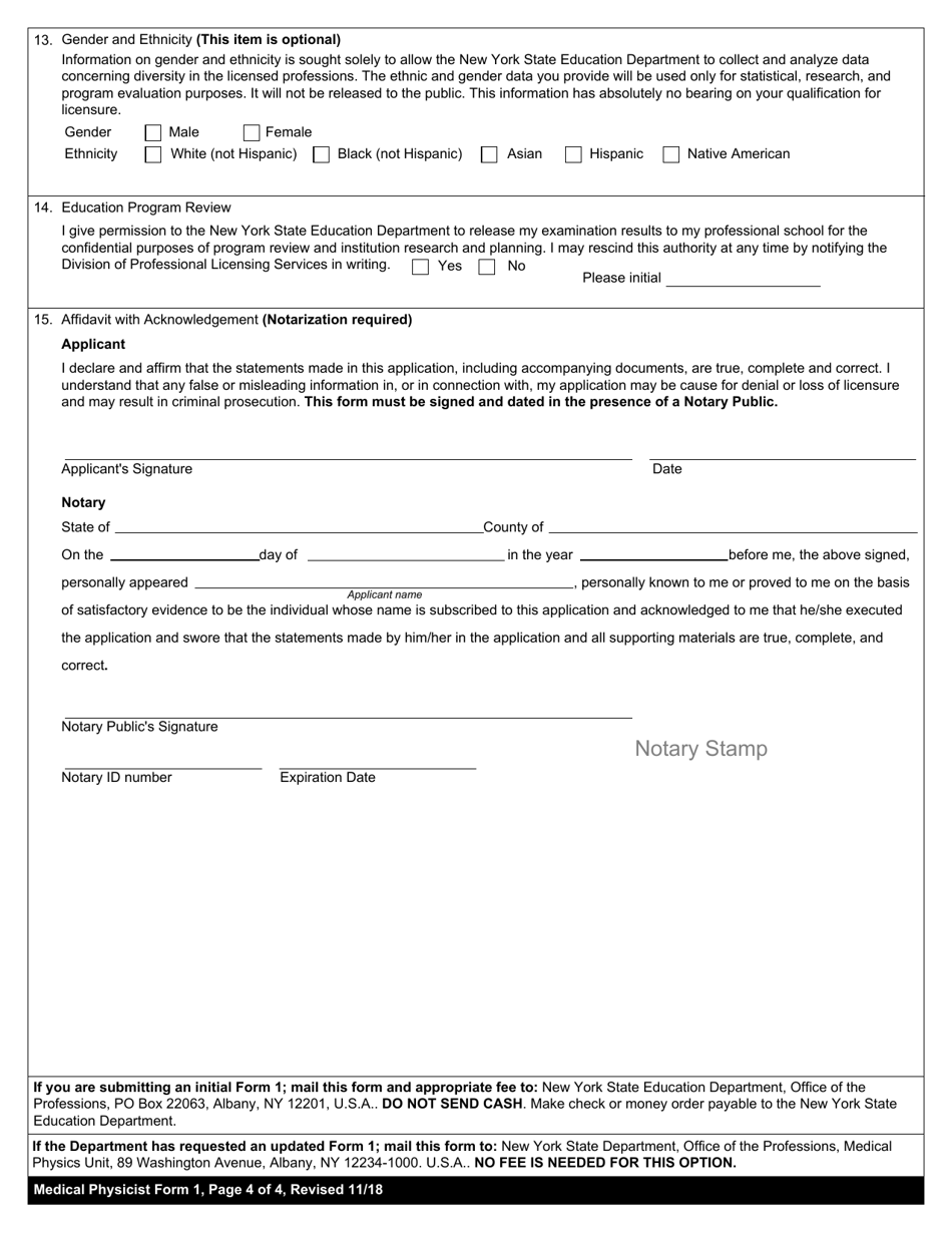 Medical Physicist Form 1 - Fill Out, Sign Online and Download Fillable ...