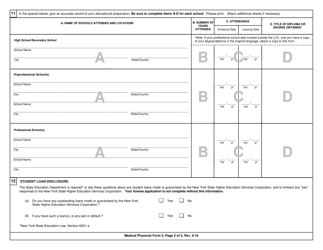 Medical Physicist Form 5 Application for Limited Permit - New York, Page 2