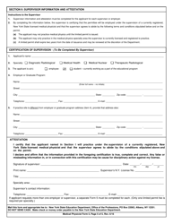 Medical Physicist Form 5 Application for Limited Permit - New York, Page 5