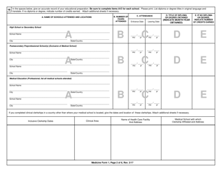 Medicine Form 1 Application for Licensure - New York, Page 2