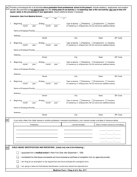Medicine Form 1 Application for Licensure - New York, Page 4