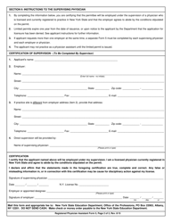Registered Physician Assistant Form 5 Application for Limited Permit - New York, Page 2