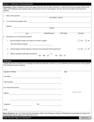 Nurse Form 2AF Certification of Equivalent U.S. Armed Forces Education for Lpn Licensure - New York, Page 2