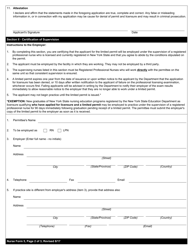 Nurse Form 5 Application for Limited Permit - New York, Page 2