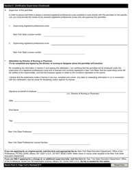 Nurse Form 5 Application for Limited Permit - New York, Page 3