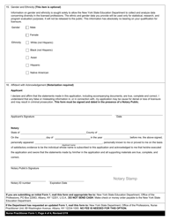 Nurse Practitioner Form 1 Application for Certification - New York, Page 4