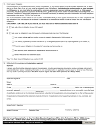Clinical Nurse Specialist Form 1 Application for a Clinical Nurse Specialist Certificate - New York, Page 4