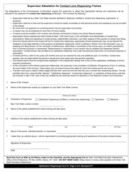 Ophthalmic Dispensing Form 5T Application for Trainee Permit - New York, Page 5