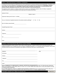 Pathologists&#039; Assistant Form 5 Application for Limited Permit - New York, Page 2
