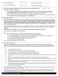 Optometry Form 1 Application for Licensure - New York, Page 3