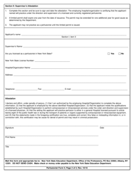 Perfusionist Form 5 Application for Limited Permit - New York, Page 2