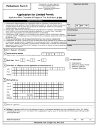 Document preview: Perfusionist Form 5 Application for Limited Permit - New York