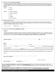 Polysomnographic Technologist Form 1 Application for Licensure - New York, Page 4