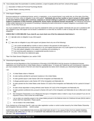 Psychologist Form 1 Application for Licensure - New York, Page 3