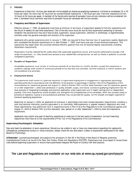Psychologist Form 4 Report of Professional Experience - New York, Page 2