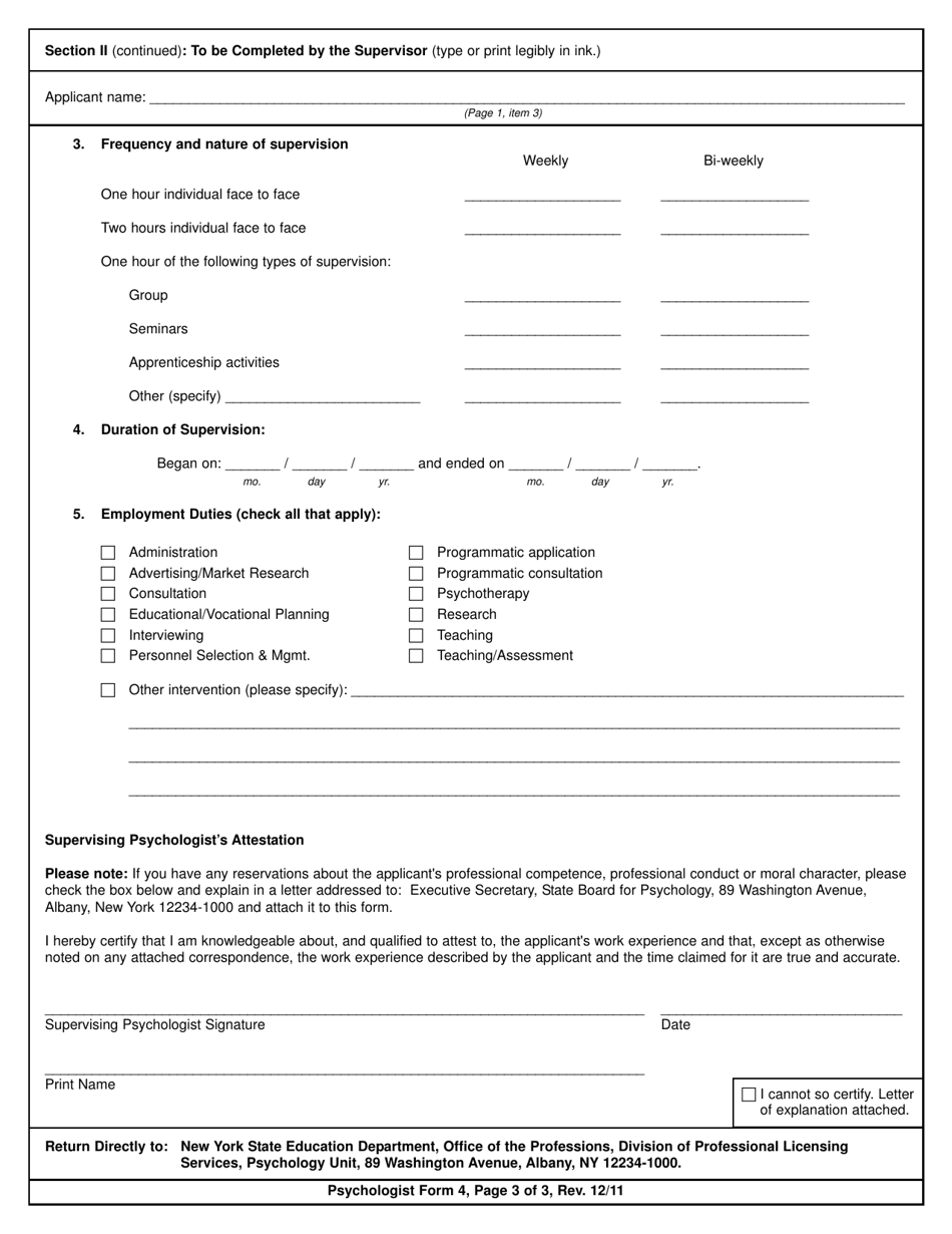 Psychologist Form 4 - Fill Out, Sign Online and Download Printable PDF ...