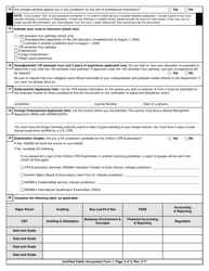 Certified Public Accountant Form 1 Application for Licensure - New York, Page 2