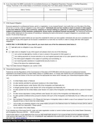 Respiratory Therapy Form 1 Application for Licensure - New York, Page 3