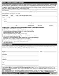 Licensed Master Social Worker Form 5 Application for Limited Permit - New York, Page 2