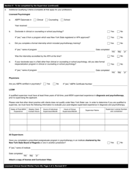 Licensed Clinical Social Worker Form 4Q Approval of Qualifications to Supervise Psychotherapy - New York, Page 2
