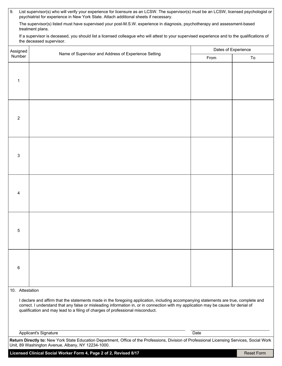 Licensed Master Social Worker Form 4 - Fill Out, Sign Online and ...