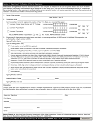 Social Work Psychotherapy Privilege Form 6SWPR Plan for Post-lcsw Supervised Experience in New York State - New York, Page 2