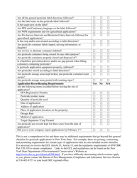 Checklist for New York State Pesticide Businesses/Agencies/And Certified Applicators - New York, Page 2