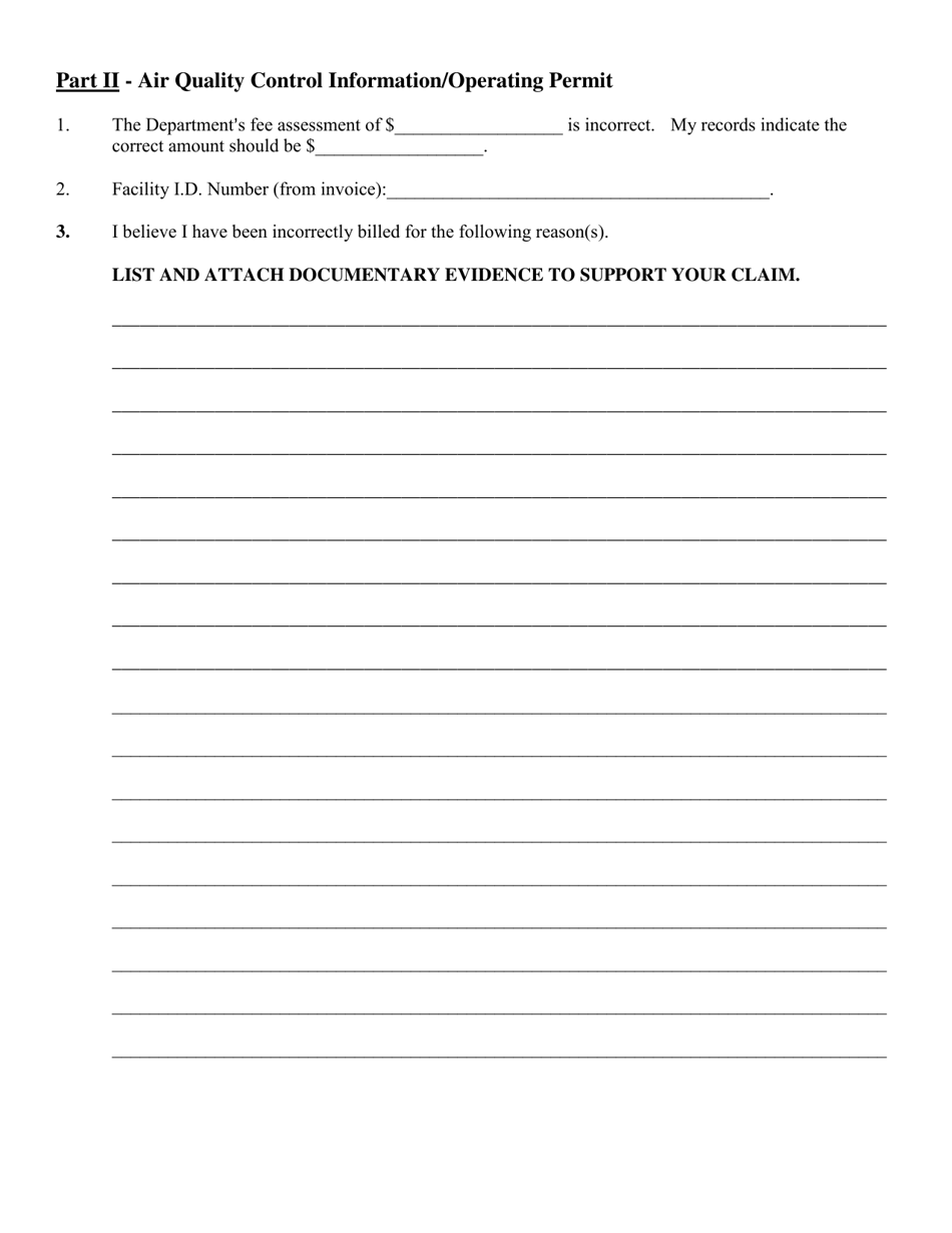 Dispute Procedures / Fee Recalculation Request Form - New York, Page 3