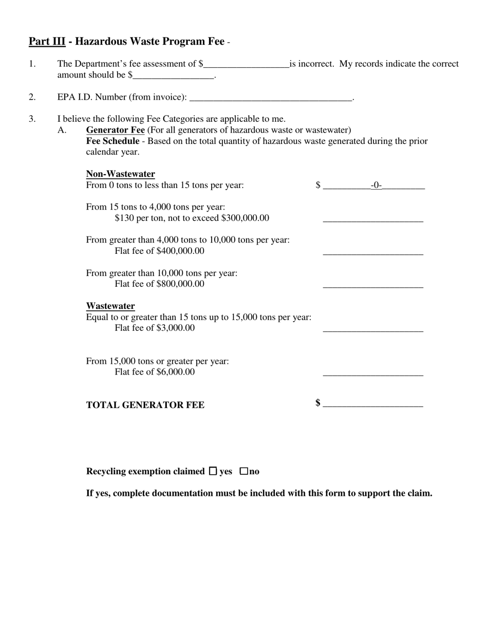 Dispute Procedures / Fee Recalculation Request Form - New York, Page 4
