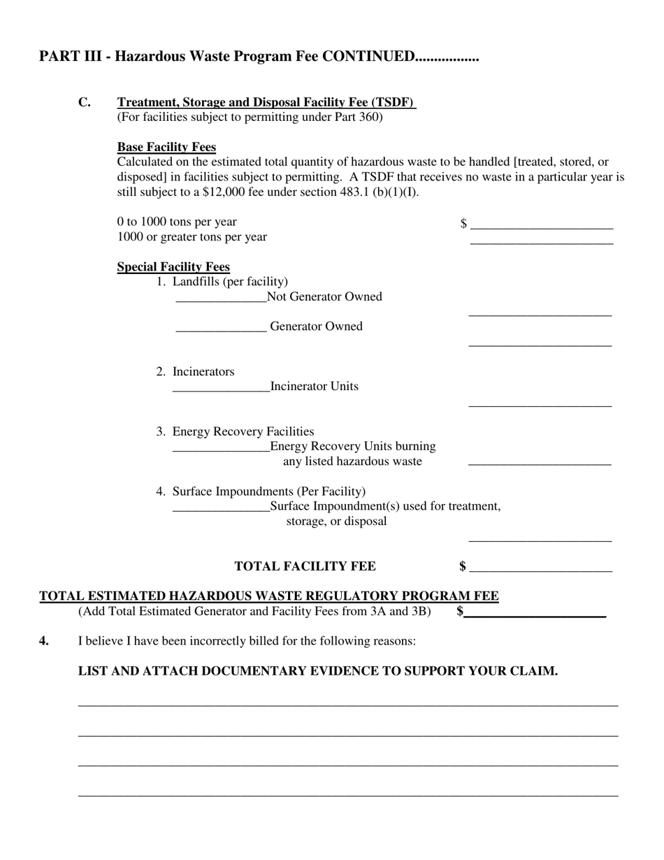 Dispute Procedures / Fee Recalculation Request Form - New York, Page 5