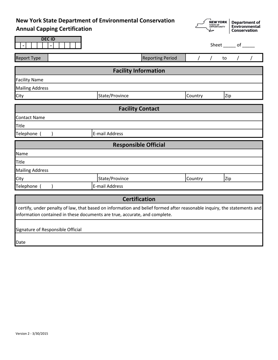 Annual Capping Certification - New York, Page 3