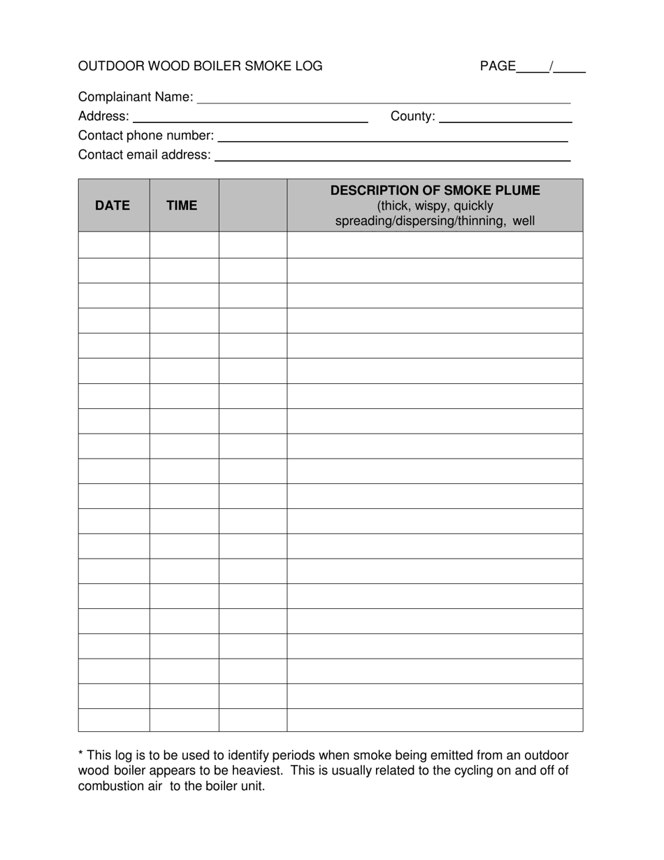 New York Outdoor Wood Boiler Smoke Log Fill Out, Sign Online and