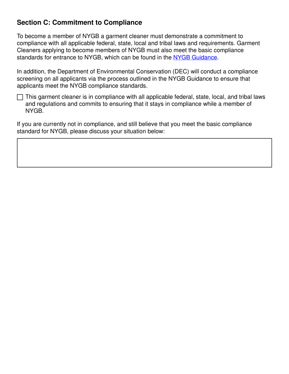 Garment Cleaner Application Form - New York, Page 3