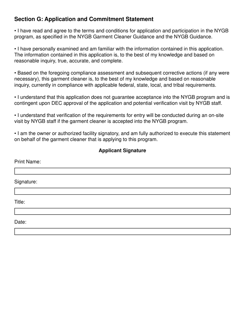Garment Cleaner Application Form - New York, Page 6