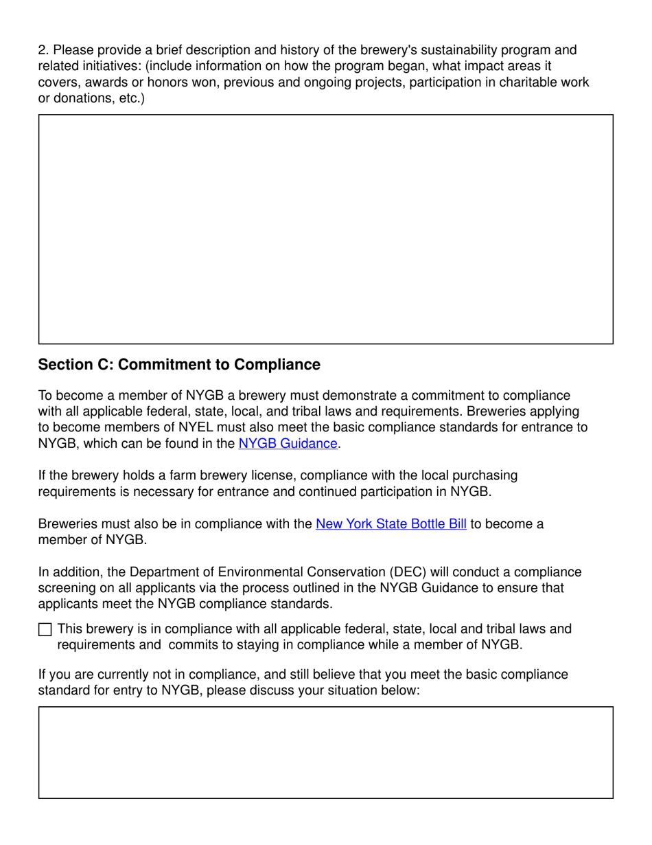 Brewery Application Form - New York, Page 3
