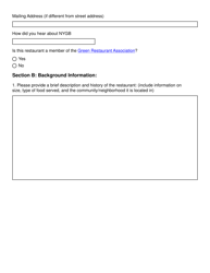 Restaurant Application Form - New York, Page 2
