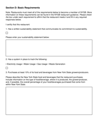 Restaurant Application Form - New York, Page 4