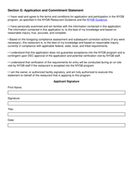 Restaurant Application Form - New York, Page 9
