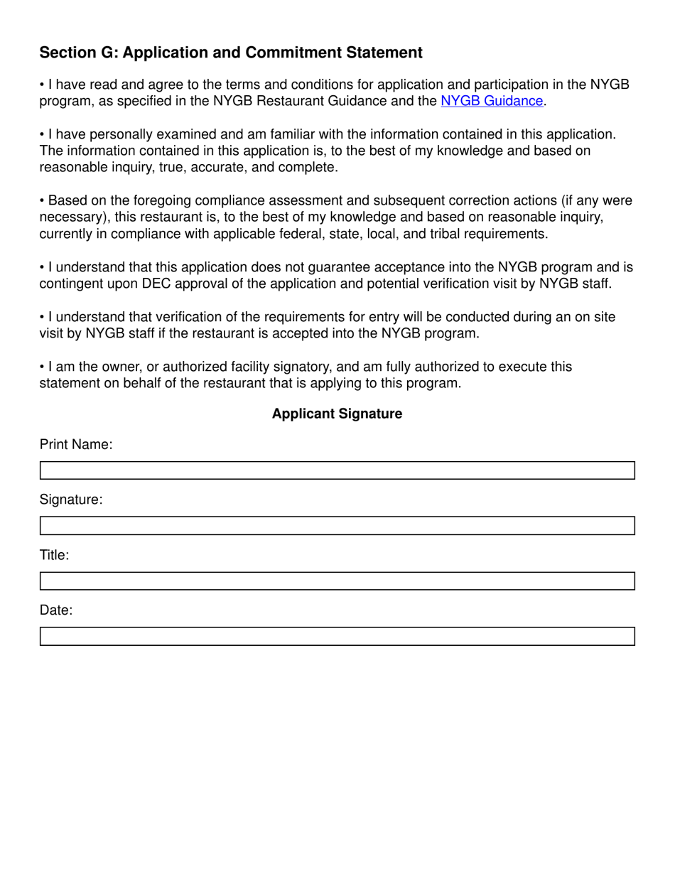 Restaurant Application Form - New York, Page 9