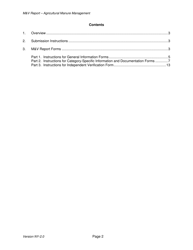 Instructions for Avoided Methane Emissions From Agricultural Manure Management Offset Project Monitoring and Verification Report - New York, Page 2