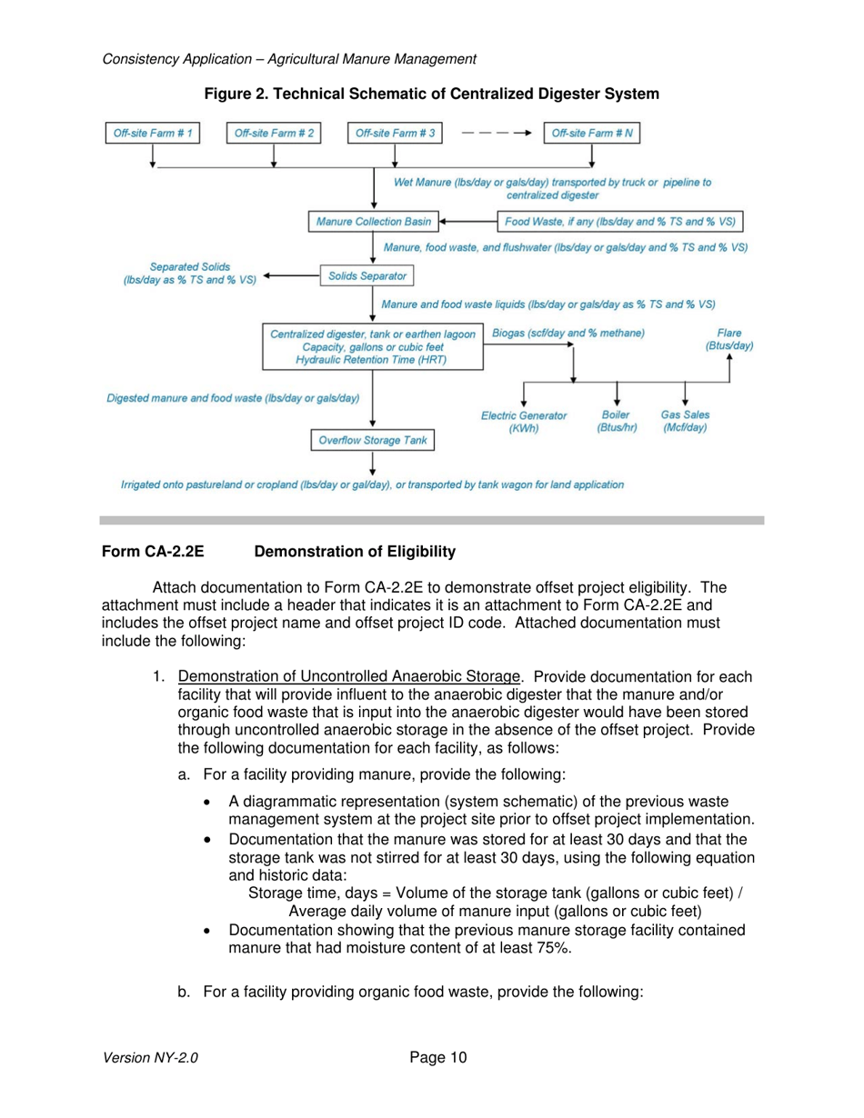 Instructions for Avoided Methane Emissions From Agricultural Manure Management Offset Project Consistency Application - New York, Page 10