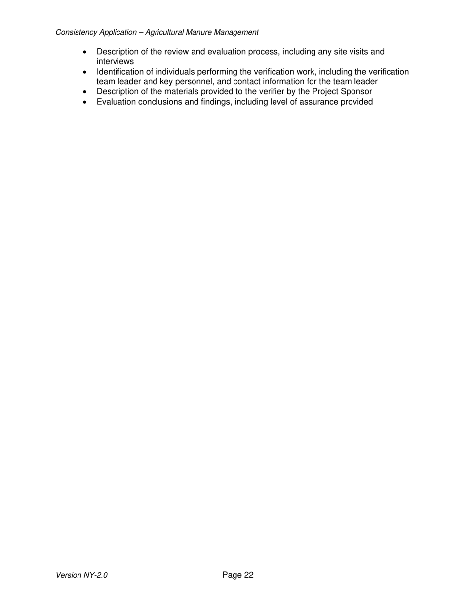 Instructions for Avoided Methane Emissions From Agricultural Manure Management Offset Project Consistency Application - New York, Page 22