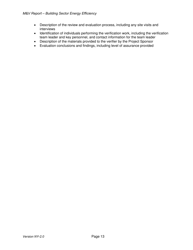 Instructions for Building Sector Energy Efficiency Offset Project Monitoring and Verification Report - New York, Page 13