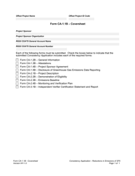 Document preview: Form CA-1.1B Coversheet - New York