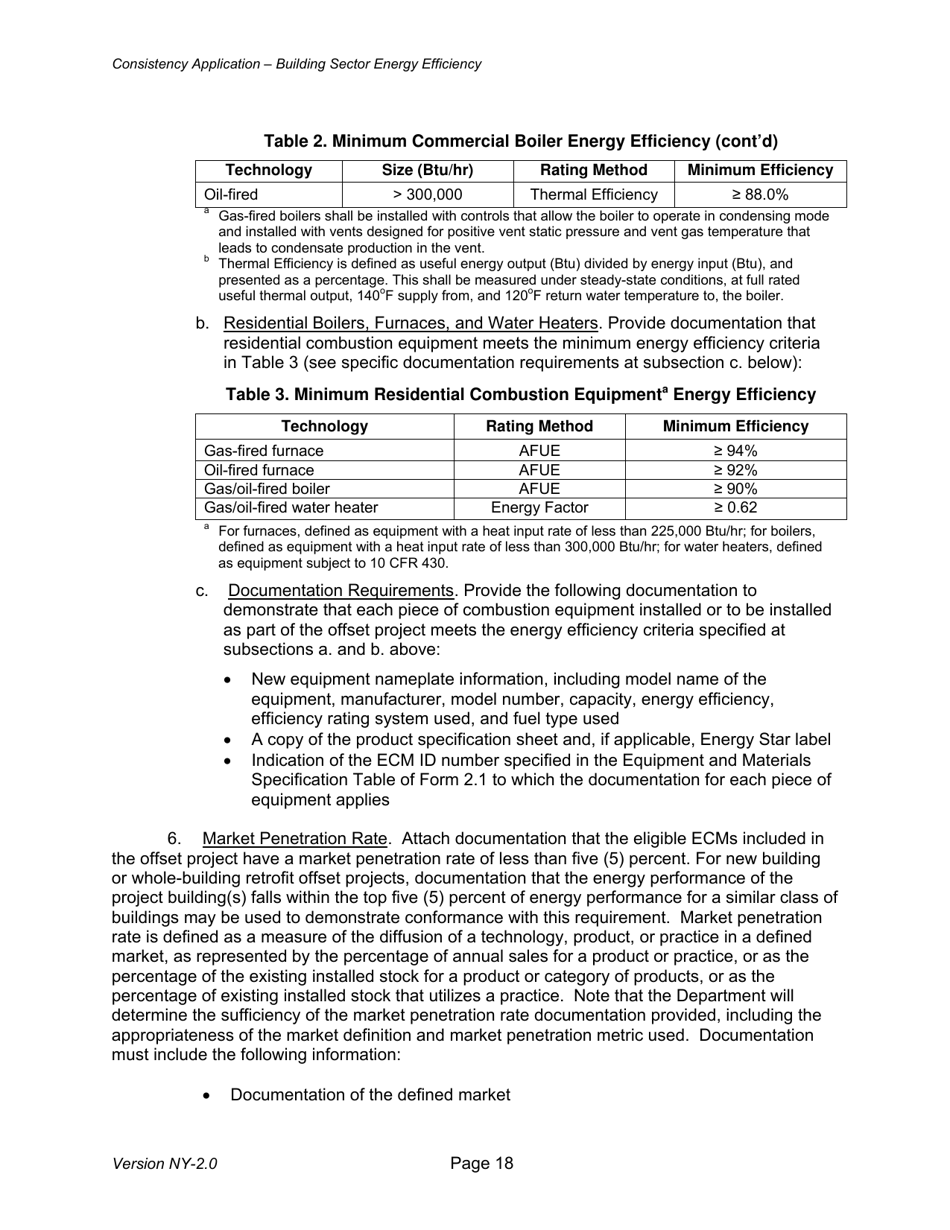 Instructions for Building Sector Energy Efficiency Offset Project Consistency Application - New York, Page 18